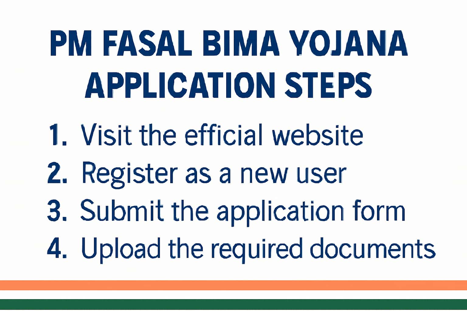 PM Fasal Bima Yojana Application Steps